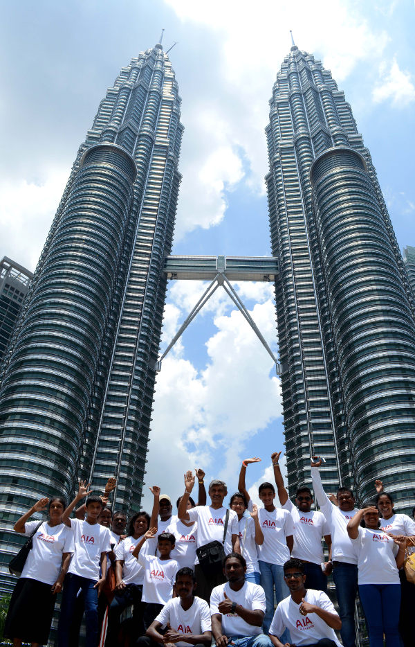 AIA customers at the Petronas Towers